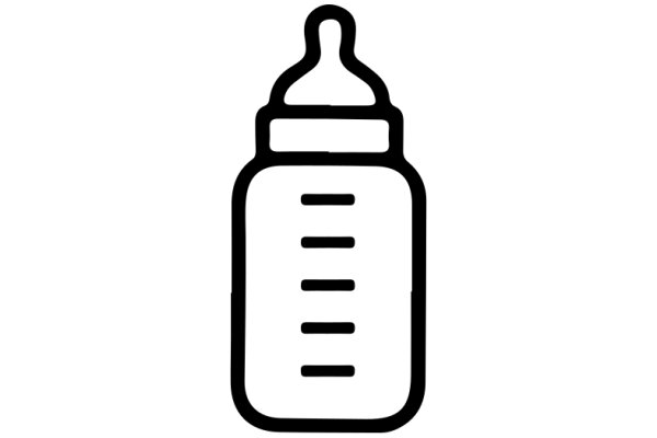 Simplistic Line Drawing of a Bottle