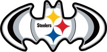 Pittsburgh Steelers Logo with Bat Design