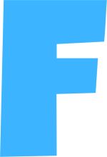 A Blue Letter 'F' on a White Background