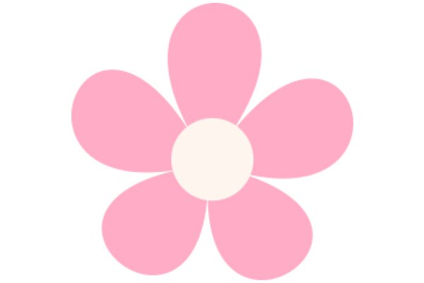 Simplistic Pink Flower with a White Center