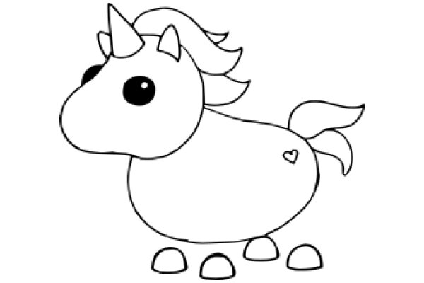 A Whimsical Drawing of a Unicorn