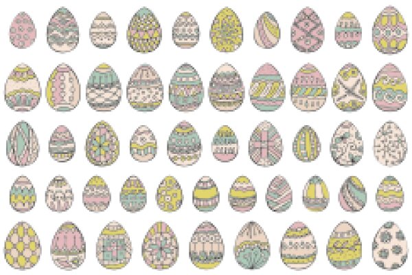 A Collection of Colorful Easter Eggs