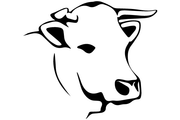 Stylized Cow Silhouette