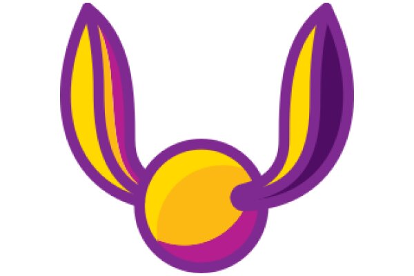 Vibrant Purple and Yellow Ear-shaped Logo