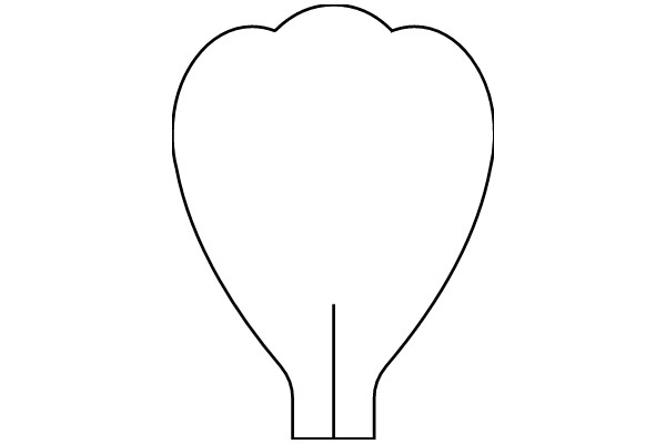 Simplified Line Drawing of a Lightbulb