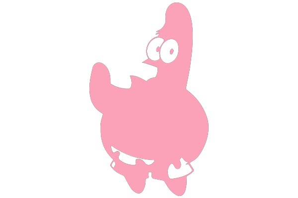 A Pink Cartoon Character with a Smile