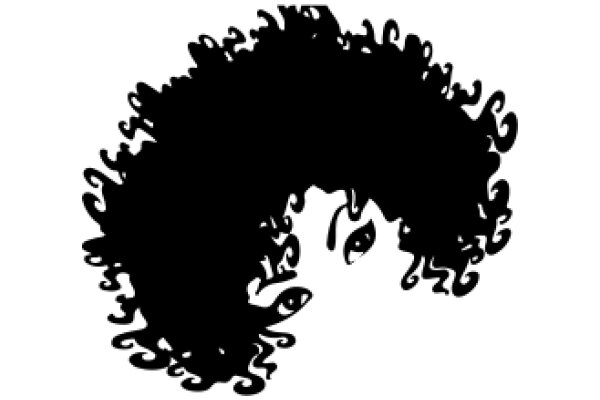 The Silhouette of a Curly Hair Design