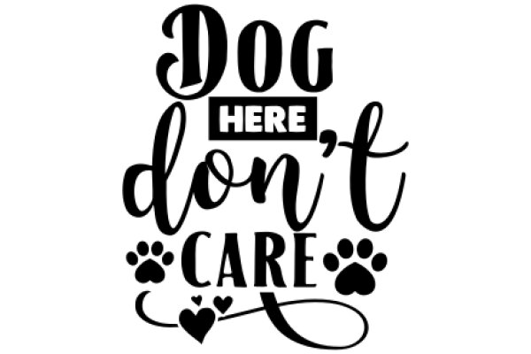 Dog Here, Don't Care: A Playful Sign for a Pet-Friendly Space