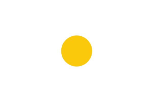 A Solitary Yellow Circle in a White Background