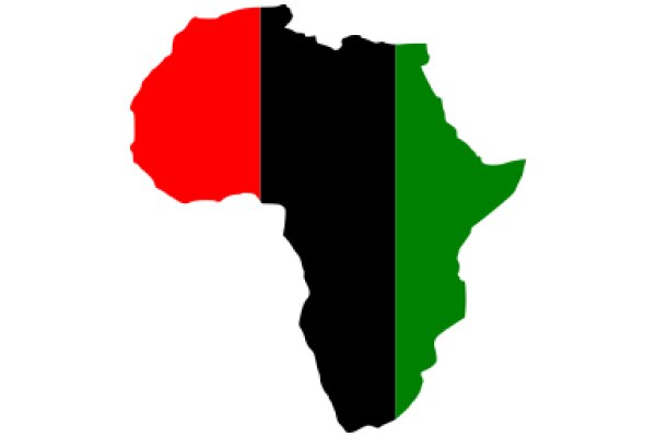 A Silhouette of Africa: Red and Green