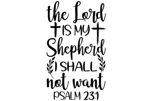 Inspirational Quote: The Lord is My Shepherd, I Shall Not Want