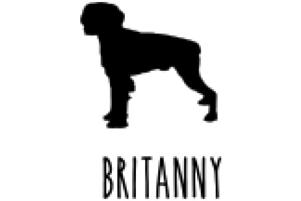 Silhouette of a Dog with the Word 'Britannyny' Below It