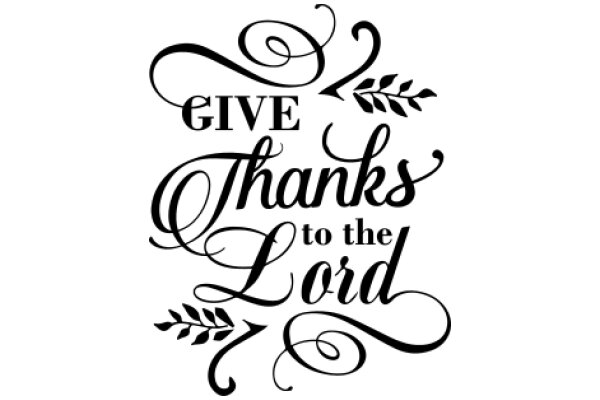 Give Thanks to the Lord: A Heartfelt Message of Gratitude and Faith