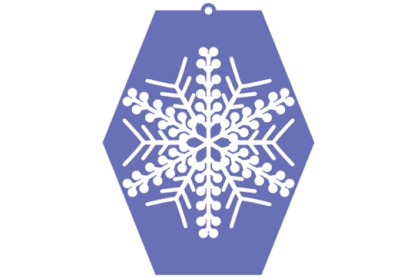 Stylized Snowflake Design on a Purple Background