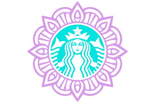 Stylized Starbucks Logo with Floral Design