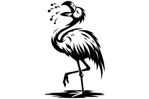 Stylized Illustration of a Flamingo