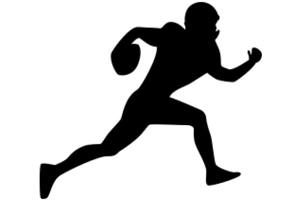 Silhouette of a Football Player in Action