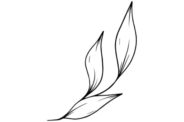 Stylized Artwork of Leaf-like Forms