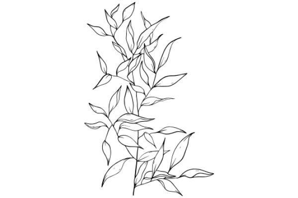 Line Drawing of a Plant