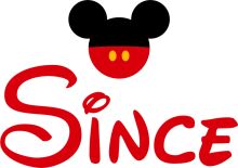 Disney's Mickey Mouse Logo with the Word 'Since' in Red