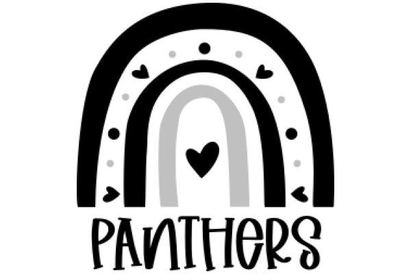 A Stylized Logo for the Panthers, Featuring a Heart and a Bowtie