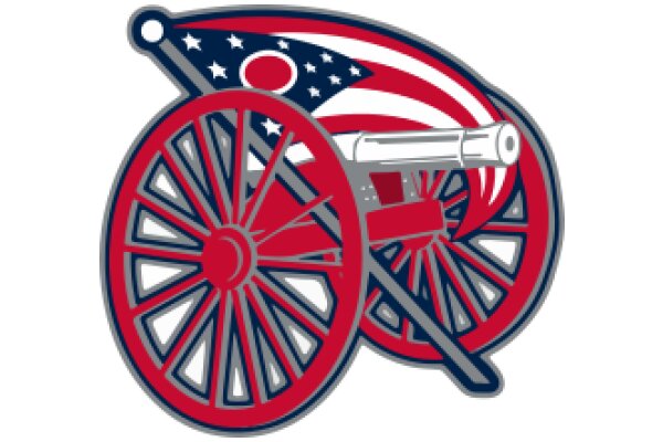 United States Flag and Cannon Design