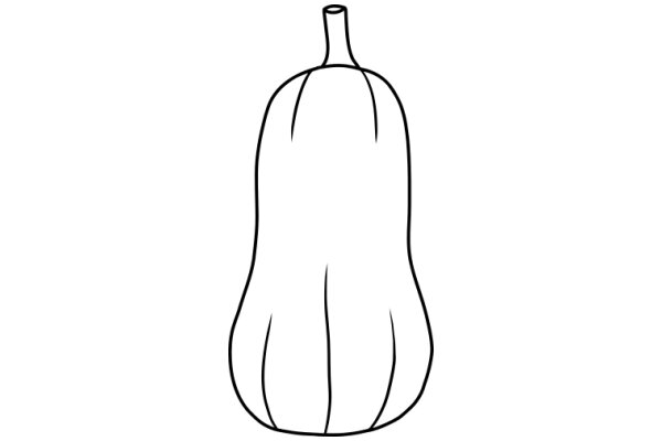 Simplified Line Drawing of a Bottle