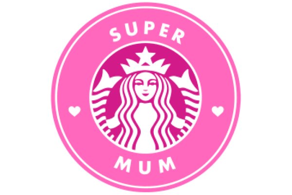 Super Mom Logo: A Pink Starbucks Emblem