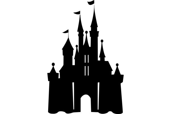 Silhouette of a Castle and Towers