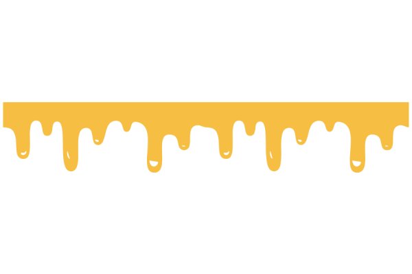 A Yellow Drip Design on a White Background