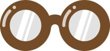 A Pair of Brown Eyeglasses with a Mirror