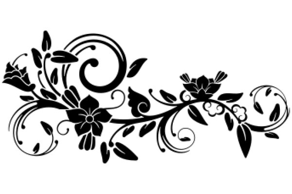 Elegant Black Floral Design