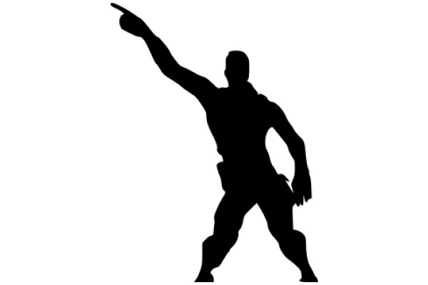 Silhouette of a Baseball Player in Action