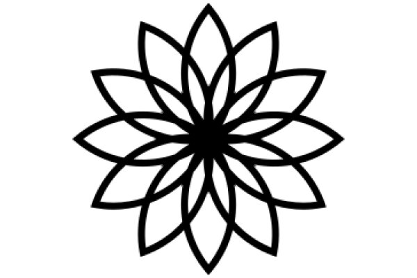 Stylized Black Flower Design