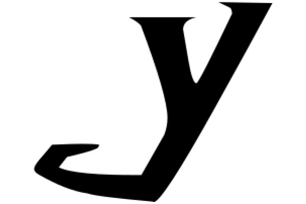 A Solid White Background with a Single Black Letter 'Y' Centered