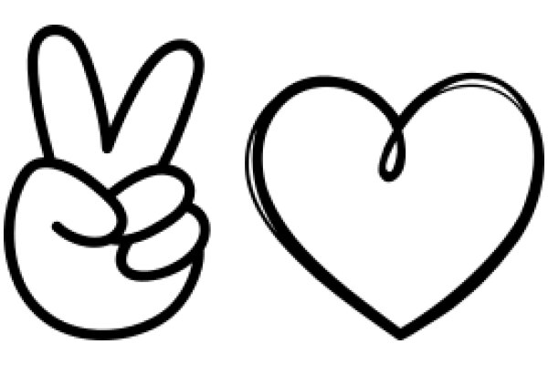 Simplicity in Symbols: AHeart and a Peace Sign