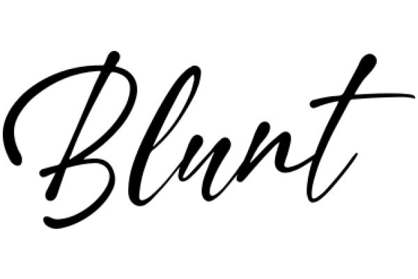 Stylized Black Text Logo for 'Blunt' Branding