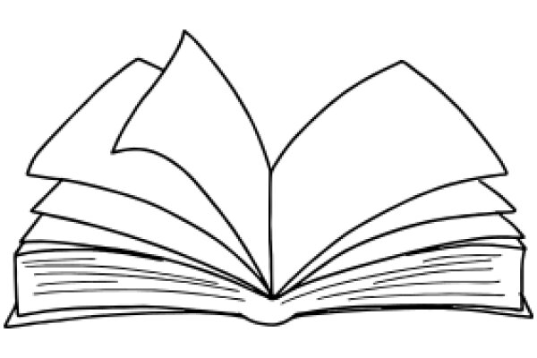 A Simple Line Drawing of an Open Book