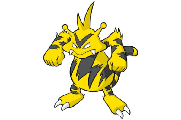 Vibrant Yellow and Black Pokémon Character