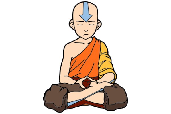 A Serene Moment: The Iconic Avatar Character, Aang, in a Meditative Pose