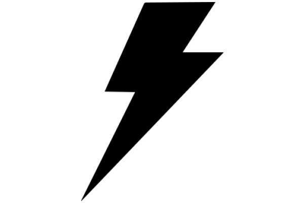 Stylized Black Lightning Logo