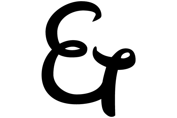 Stylized Black Letter 'E'