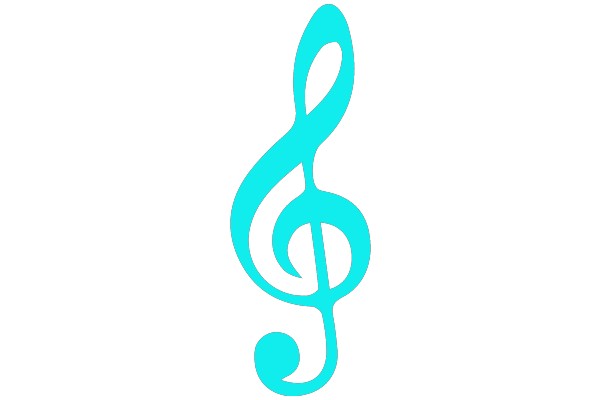 Vibrant Blue Musical Note Logo