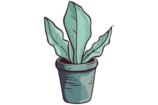 A Whimsical Illustration of a Potted Plant