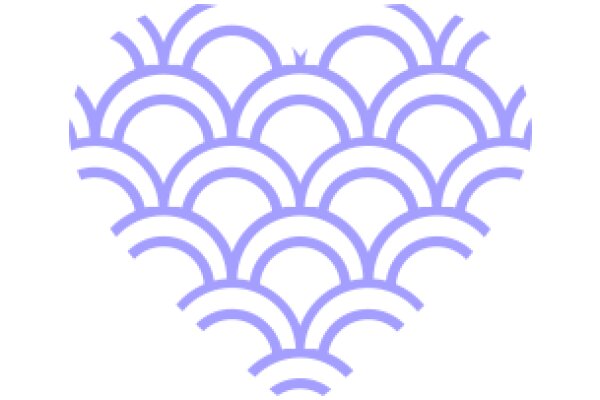 Stylized Purple Heart with Circular Patterns