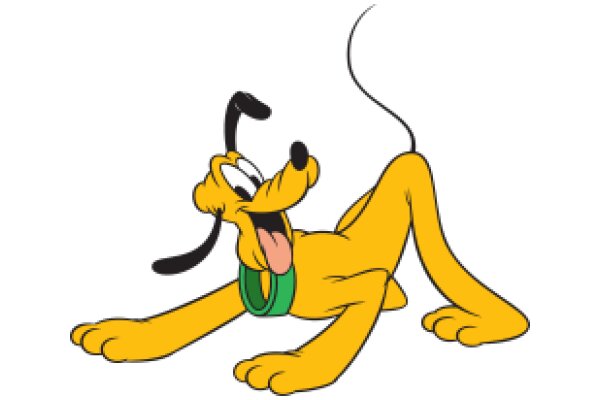 Goofy Adventures: The Yellow Canine's Tongue-Out Excitement