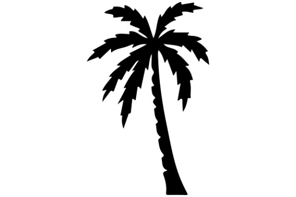 A Silhouette of a Palm Tree