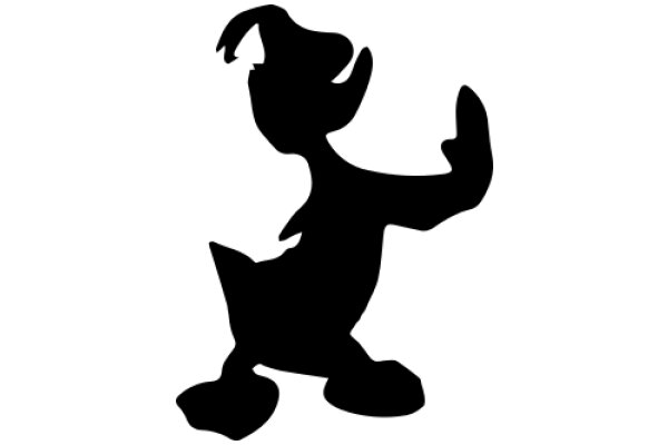 Silhouette of a Cartoon Character: A Playful and Stylized Design