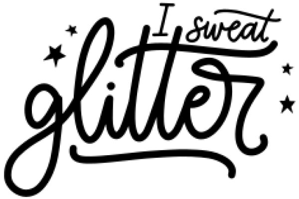 Stylish Graphic with the Phrase 'I SWEAT GLITTER' and Stars