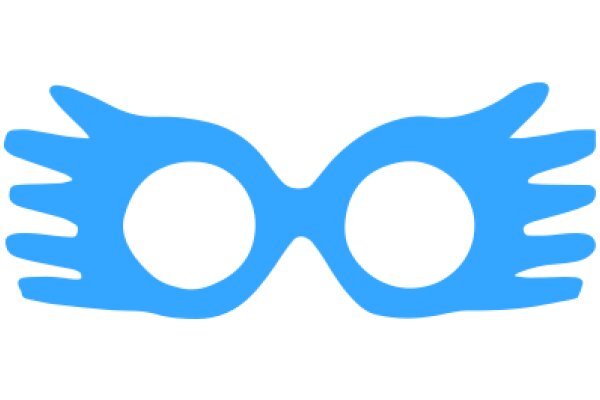 Stylized Blue Sunglasses with a White Ball Design